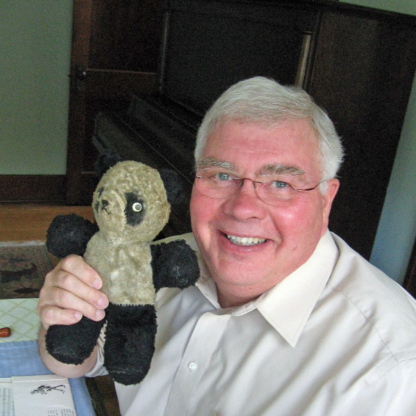 conductor Jim Priebe with Teddy
